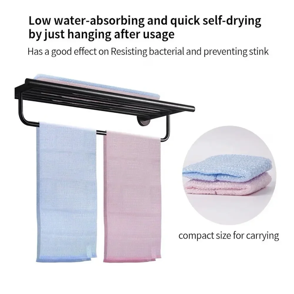 EXFOLIATING Luffah Towel, Body wash Towel, Blue